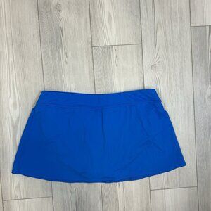 Lands' End Women's Chlorine Resistant Mini Swimwear Skirt Bottoms Blue 16W